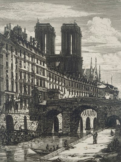 Le Petit Pont by Charles Meryon